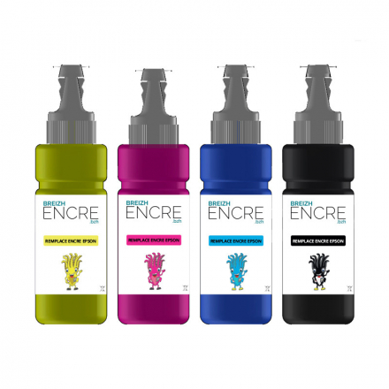 Recharge encre Pack EPSON T6645 - Noir et Couleurs compatible