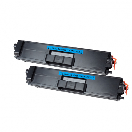 Pack BROTHER TN320BK x2 - Noir compatible