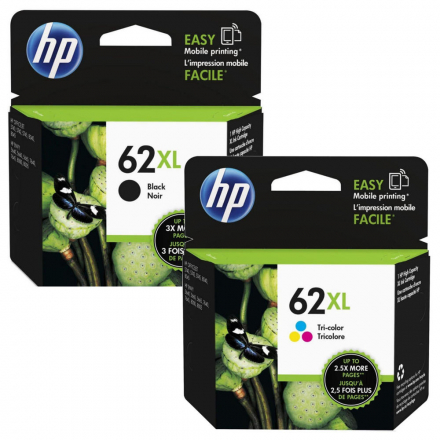 Pack HP 62 XL - Noir et couleurs ORIGINAL