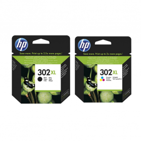 Pack HP 302 XL - Noir et couleurs ORIGINAL