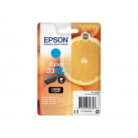 Cartouche EPSON 33 XL- Cyan ORIGINE