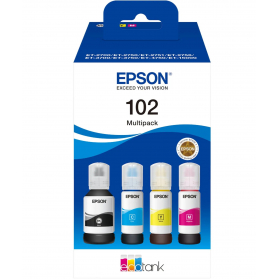 Pack EPSON ECOTANK 102 - 4 bouteilles ORIGINE