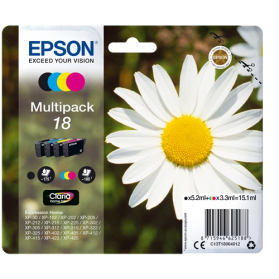 Pack EPSON 18 - 4 cartouches ORIGINE