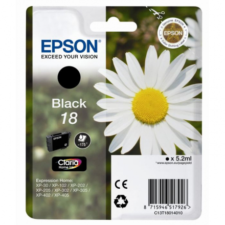 Cartouche EPSON 18 - Noir ORIGINE