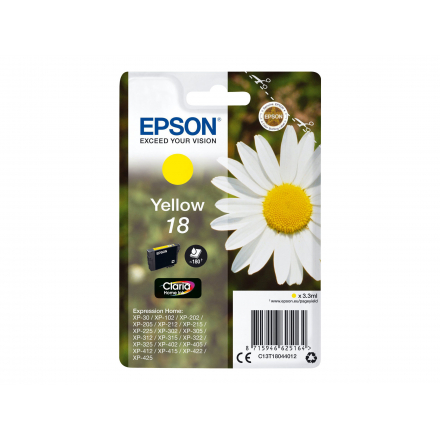 Cartouche EPSON 18 - Jaune ORIGINE