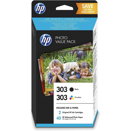 Photo Value Pack HP 303 - Noir et couleurs ORIGINE