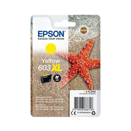 Cartouche EPSON 603 XL - Jaune ORIGINE