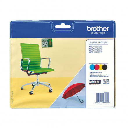 Pack BROTHER LC225/227 XL - 4 cartouches ORIGINE