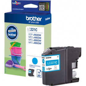 Cartouche BROTHER LC221 - Cyan ORIGINE