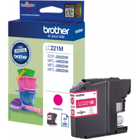 Cartouche BROTHER LC221 - Magenta ORIGINE