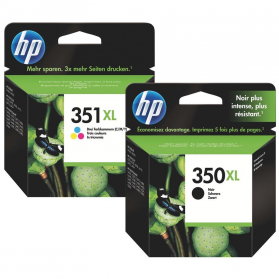 Pack HP 350/351 XL - Noir et couleurs ORIGINE