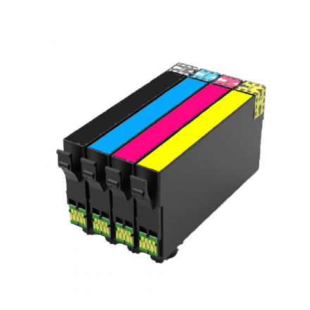 Lot 5 Cartouches D'Encre 407XL Compatibles | 2 Noires, 1 Cyan, 1 Magenta, 1 Jaune - Pour Epson WorkForce Pro WF-4745