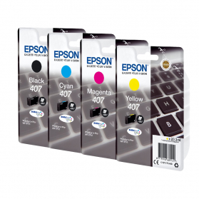 Pack EPSON 407 - 4 cartouches ORIGINE