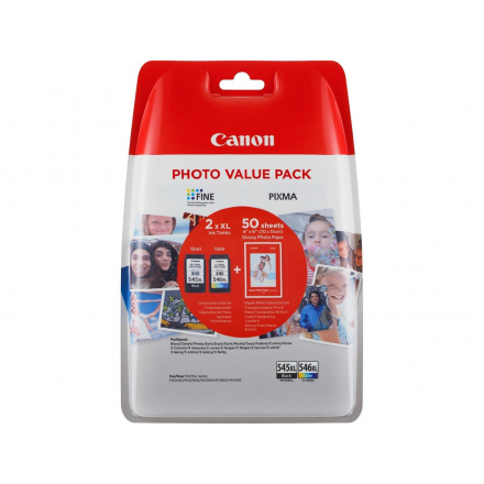 Photo Value Pack CANON PG-545 XL/CL-546 XL - Noir et couleurs ORIGINE