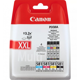 Pack CANON CLI-581 XXL - 4 cartouches ORIGINE