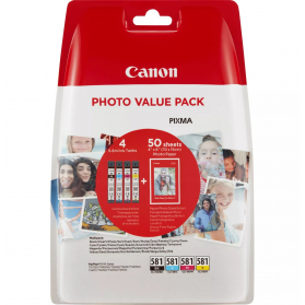 Photo Value Pack CANON CLI-581- 4 cartouches ORIGINE