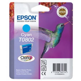 Cartouche EPSON T0802 (Colibri) - Cyan ORIGINE