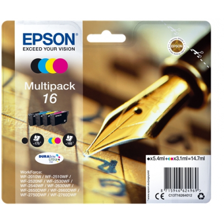 Pack EPSON 16 - 4 cartouches ORIGINE