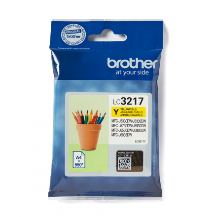 Cartouche BROTHER LC3217Y - Jaune ORIGINE