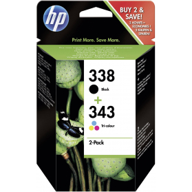 Pack HP 338/343 - Noir et couleurs ORIGINE