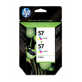 Pack HP 57 x2 - 3 couleurs ORIGINE