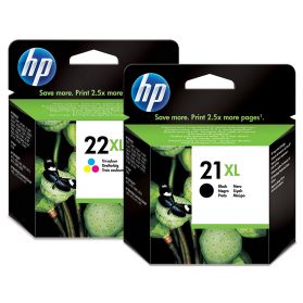 Pack HP 21/22 XL - Noir et couleurs ORIGINE