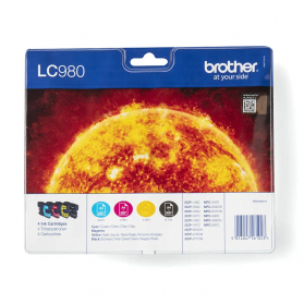 Pack BROTHER LC980 - 4 cartouches ORIGINE