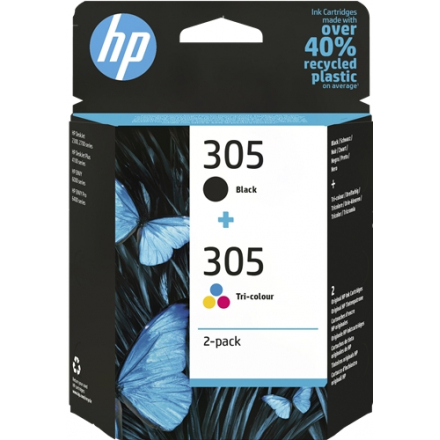 Hp Pack cartouche d'origine 305 Noir+305 Couleur à prix pas cher