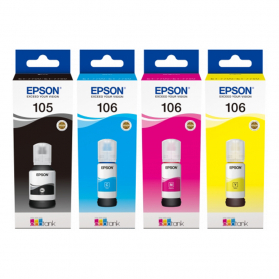 Pack EPSON ECOTANK 105/106 - 4 bouteilles ORIGINE