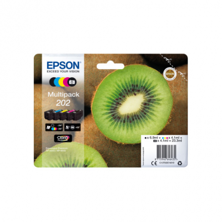 Pack EPSON 202 - 5 cartouches ORIGINE