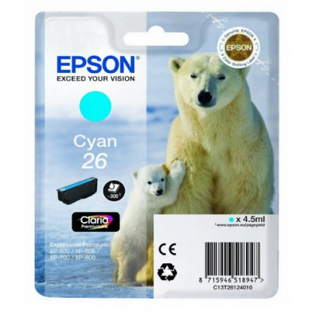 Cartouche EPSON 26 - Cyan ORIGINE