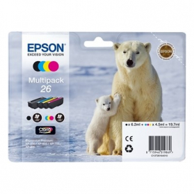 Pack EPSON 26 - 4 cartouches ORIGINE