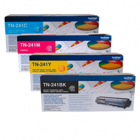 Pack BROTHER TN241 - 3 toners ORIGINE