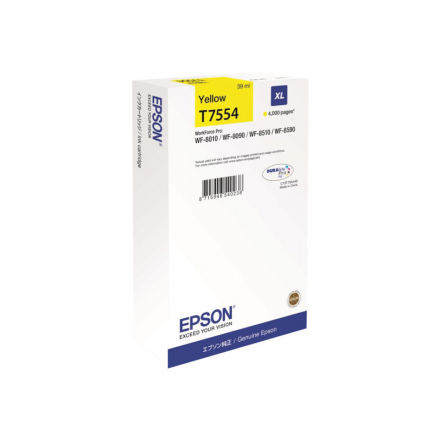 Cartouche EPSON T7554 - Jaune ORIGINE