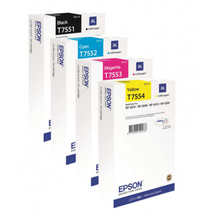 Pack EPSON T7551 - 4 cartouches ORIGINE