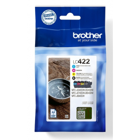  Pack BROTHER LC422 - 4 cartouches ORIGINE
