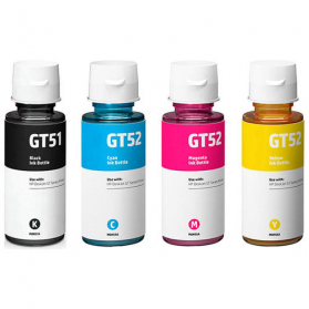 Pack HP GT51/52 - 4 bouteilles compatibles
