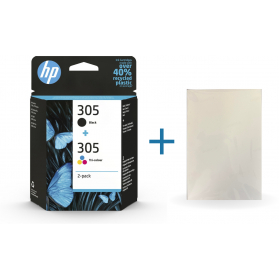 Pack HP 305 + papier photo - Noir et couleurs ORIGINE