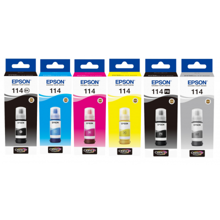  Pack Epson ECOTANK 114 6 bouteilles ORIGINE