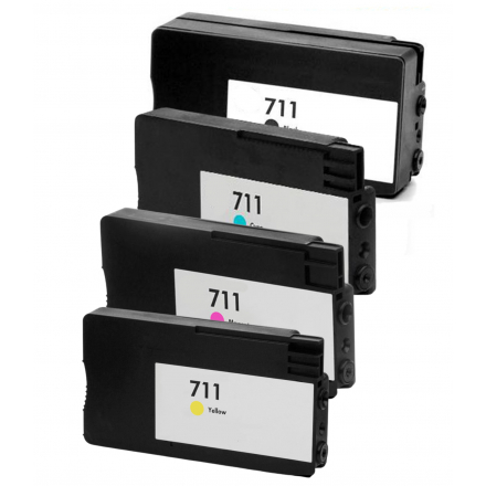 Pack Breizh Encre équivalent à HP 711 XL - 4 cartouches