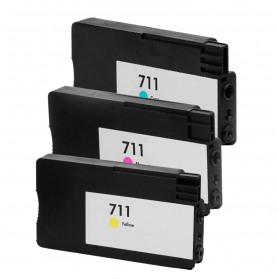 Pack Breizh Encre équivalent à HP 711 XL - 3 cartouches