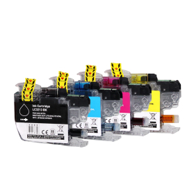 BROTHER LC3213 - Noir, rouge, bleu, jaune - Compatible