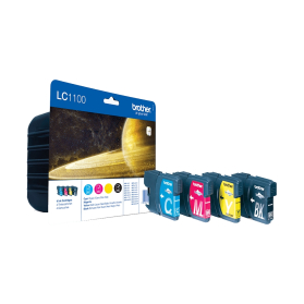 BROTHER LC1100 - Noir, rouge, bleu, jaune - Origine