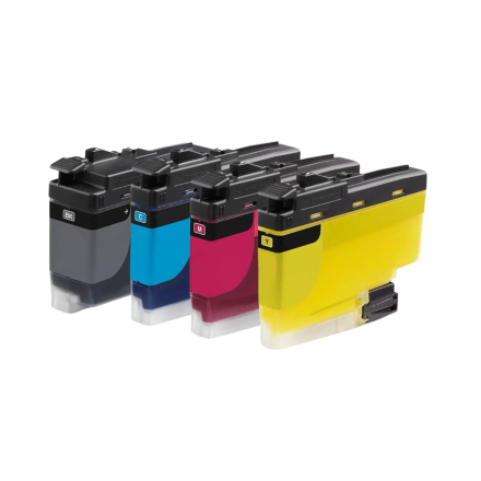 BROTHER LC422 - Noir, rouge, bleu, jaune - Compatible