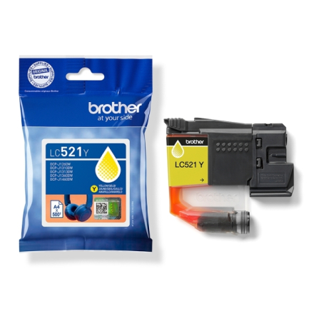 Cartouche BROTHER LC521 - Jaune ORIGINE